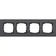 Gira 0214408 afdekraam 4-voudig Esprit aluminium antraciet mat