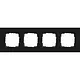Gira 0214409 afdekraam 4-voudig Esprit aluminium zwart mat