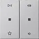 Gira 538426 wip 2-voudig audiobesturing System 55 aluminium mat