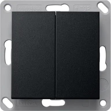 Gira 5178005 RF wandzender 2-voudig voor KNX Systeem 55 zwart mat