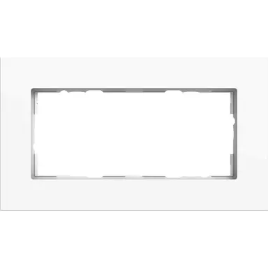 Gira 1002403 afdekraam 2-voudig zonder middenstijl Esprit aluminium wit glans