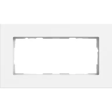 Gira 1002407 afdekraam 2-voudig zonder middenstijl Esprit aluminium wit mat