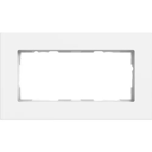 Gira 1002407 afdekraam 2-voudig zonder middenstijl Esprit aluminium wit mat