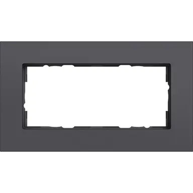 Gira 1002408 afdekraam 2-voudig zonder middenstijl Esprit aluminium antraciet mat