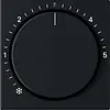 Gira 2702005 knop ruimtetemperatuurregelaar met controlevenster systeem 55 zwart mat