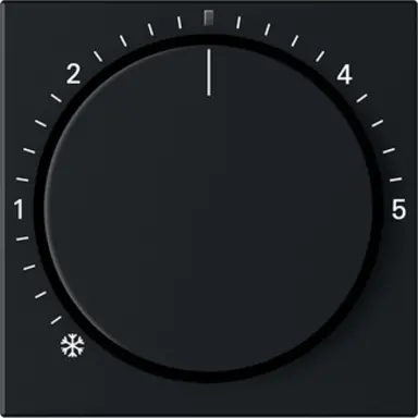 Gira 2702005 knop ruimtetemperatuurregelaar met controlevenster systeem 55 zwart mat