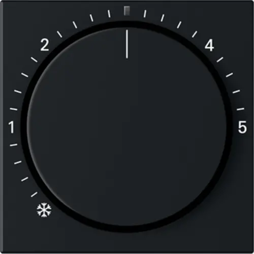 Gira 2702005 knop ruimtetemperatuurregelaar met controlevenster systeem 55 zwart mat