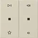 Gira 538401 wip 2-voudig audiobesturing System 55 creme glans
