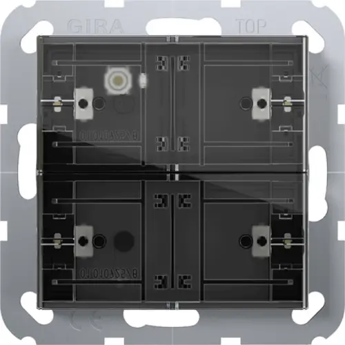 Gira 504200 Tastsensor 4.55 Komfort 2-voudig voor Gira One en KNX met inbedrijfstellingswip