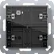 Gira 504200 Tastsensor 4.55 Komfort 2-voudig voor Gira One en KNX met inbedrijfstellingswip