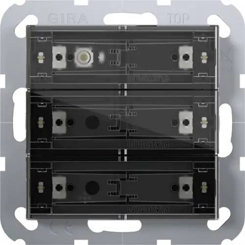 Gira 504300 Tastsensor 4.55 Komfort 3-voudig voor Gira One en KNX met inbedrijfstellingswip