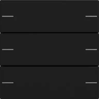 Gira 5753005 wippenset 3-voudig Tastsensor 4.55 zwart mat