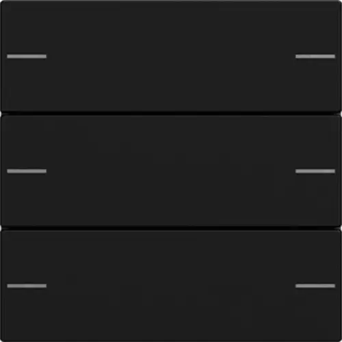 Gira 5753005 wippenset 3-voudig Tastsensor 4.55 zwart mat