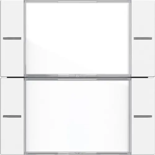 Gira 577227 wippenset 2-voudig tekstkader Tastsensor 4.55 wit mat