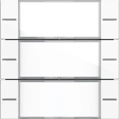 Gira 577303 wippenset 3-voudig tekstkader Tastsensor 4.55 wit glans