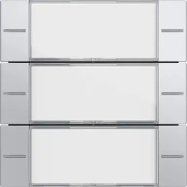 Gira 577326 wippenset 3-voudig tekstkader Tastsensor 4.55 aluminium mat