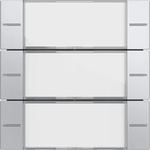 Gira 577326 wippenset 3-voudig tekstkader Tastsensor 4.55 aluminium mat