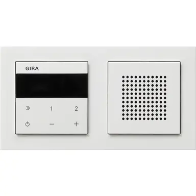Gira 232029 inbouwradio IP compleet met luidspreker en afdekraam E2 wit glans