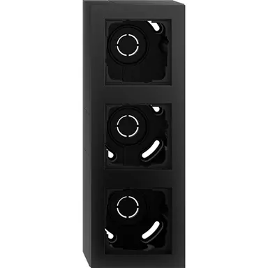 Gira 106309 opbouwbak incl. vast afdekraam 3-voudig E2 zwart mat