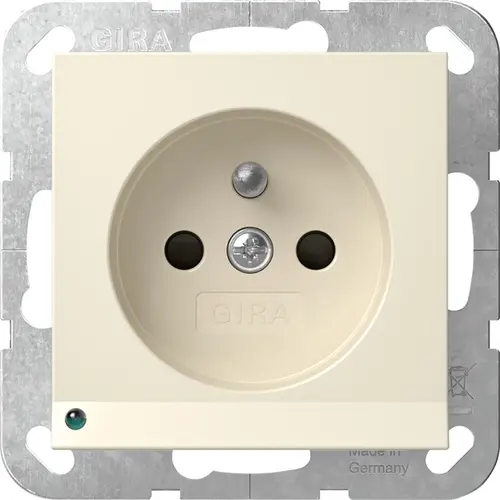 Gira 448901 wandcontactdoos penaarde Belgie verhoogde aanraakbeveiliging met LED orientatielicht Systeem 55 creme glans