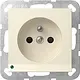 Gira 448901 wandcontactdoos penaarde Belgie verhoogde aanraakbeveiliging met LED orientatielicht Systeem 55 creme glans
