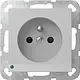 Gira 4489015 wandcontactdoos penaarde Belgie verhoogde aanraakbeveiliging met LED orientatielicht Systeem 55 grijs mat