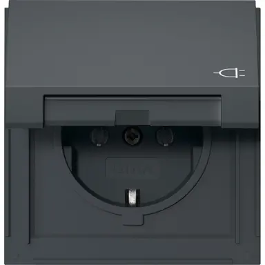 Gira 445467 wandcontactdoos randaarde met klapdeksel TX44 antraciet