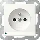 Gira 448927 wandcontactdoos penaarde Belgie verhoogde aanraakbeveiliging met LED orientatielicht Systeem 55 wit mat