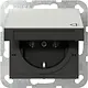 Gira 4454600 wandcontactdoos randaarde met klapdeksel Systeem 55 edelstaal