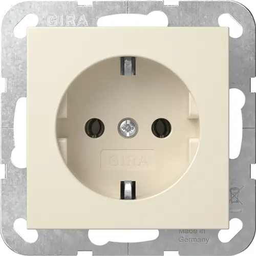 Gira 446601 wandcontactdoos randaarde Systeem 55 creme glans