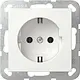 Gira 446627 wandcontactdoos randaarde Systeem 55 wit mat