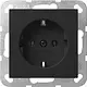 Gira 4188005 wandcontactdoos randaarde met klauwbevestiging Systeem 55 zwart mat