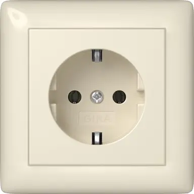 Gira 444001 wandcontactdoos randaarde voor afzonderlijke montage Standaard 55 creme glans