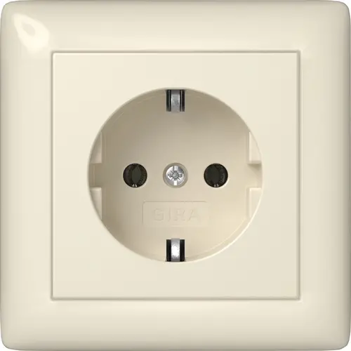 Gira 444001 wandcontactdoos randaarde voor afzonderlijke montage Standaard 55 creme glans