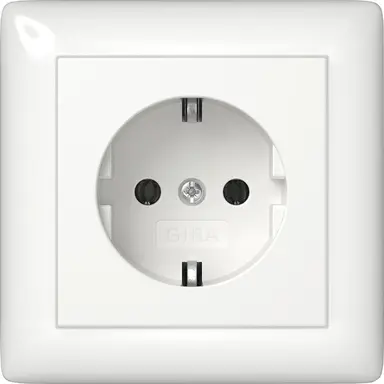 Gira 444003 wandcontactdoos randaarde voor afzonderlijke montage Standaard 55 wit glans