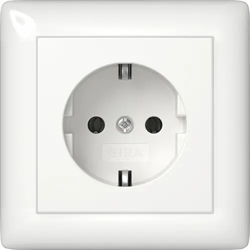 Gira 444003 wandcontactdoos randaarde voor afzonderlijke montage Standaard 55 wit glans