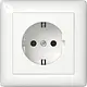Gira 444003 wandcontactdoos randaarde voor afzonderlijke montage Standaard 55 wit glans