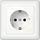 Gira 444027 wandcontactdoos randaarde voor afzonderlijke montage Standaard 55 wit mat
