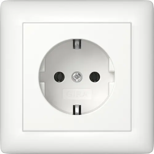 Gira 444027 wandcontactdoos randaarde voor afzonderlijke montage Standaard 55 wit mat