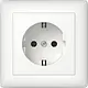 Gira 444027 wandcontactdoos randaarde voor afzonderlijke montage Standaard 55 wit mat