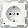 Gira 417003 wandcontactdoos RA met verhoogde aanraakbeveiliging LED-orientatielicht Systeem 55 wit glans