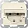 Gira 455201 wandcontactdoos randaarde met verhoogde aanraakbeveiliging klapdeksel en controlelamp Systeem 55 creme glans