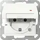 Gira 455203 wandcontactdoos randaarde met verhoogde aanraakbeveiliging klapdeksel en controlelamp Systeem 55 wit glans