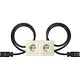 Gira 483101 wandcontactdoos randaarde 2-voudig compleet wandgoot Type 10 Standaard 55 creme glans