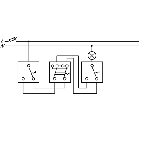 Busch-Jaeger 2000/7 US-506 kruisschakelaar