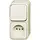 Busch-Jaeger 2601/6/2300 AP-503 combinatie wisselschakelaar/wandcontactdoos zonder randaarde opbouw AP plus creme