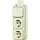 Busch-Jaeger 2601/6/2300/2 EAPJ combinatie wisselschakelaar/2x wandcontactdoos met randaarde K/P-25 opbouw AP plus creme