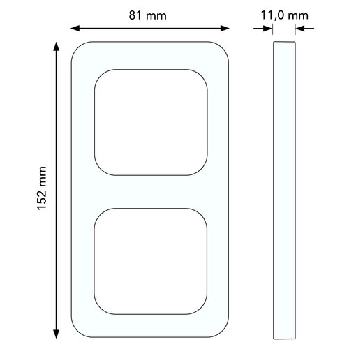 Busch-Jaeger 2512-212-506 afdekraam 2-voudig Standaard SI