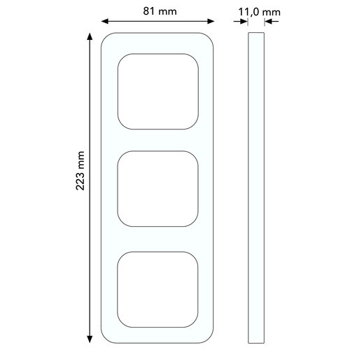 Busch-Jaeger 2513-212-506 afdekraam 3-voudig Standaard SI