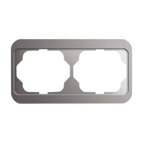 Busch-Jaeger 1722-20 afdekraam 2-voudig horizontaal Alpha Nea platin OP=OP